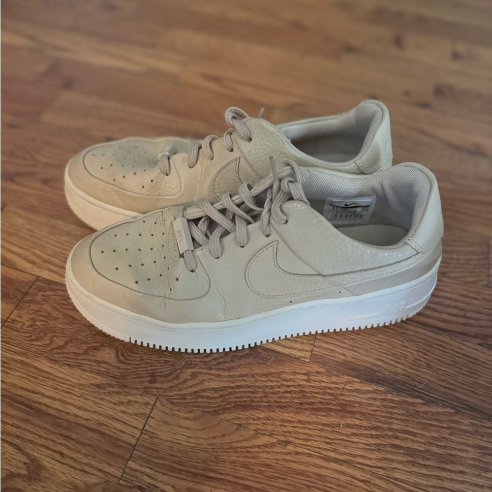 Nike Women’s Tan Air Force 1 Sneakers